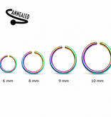 1mm Nasenpiercingring Regenbogen