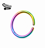 0,8 mm Nasenpiercingring Regenbogen