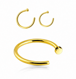 0,8 mm Nasenpiercing Ring Gold
