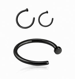 0,8 mm Nasenring  schwarz
