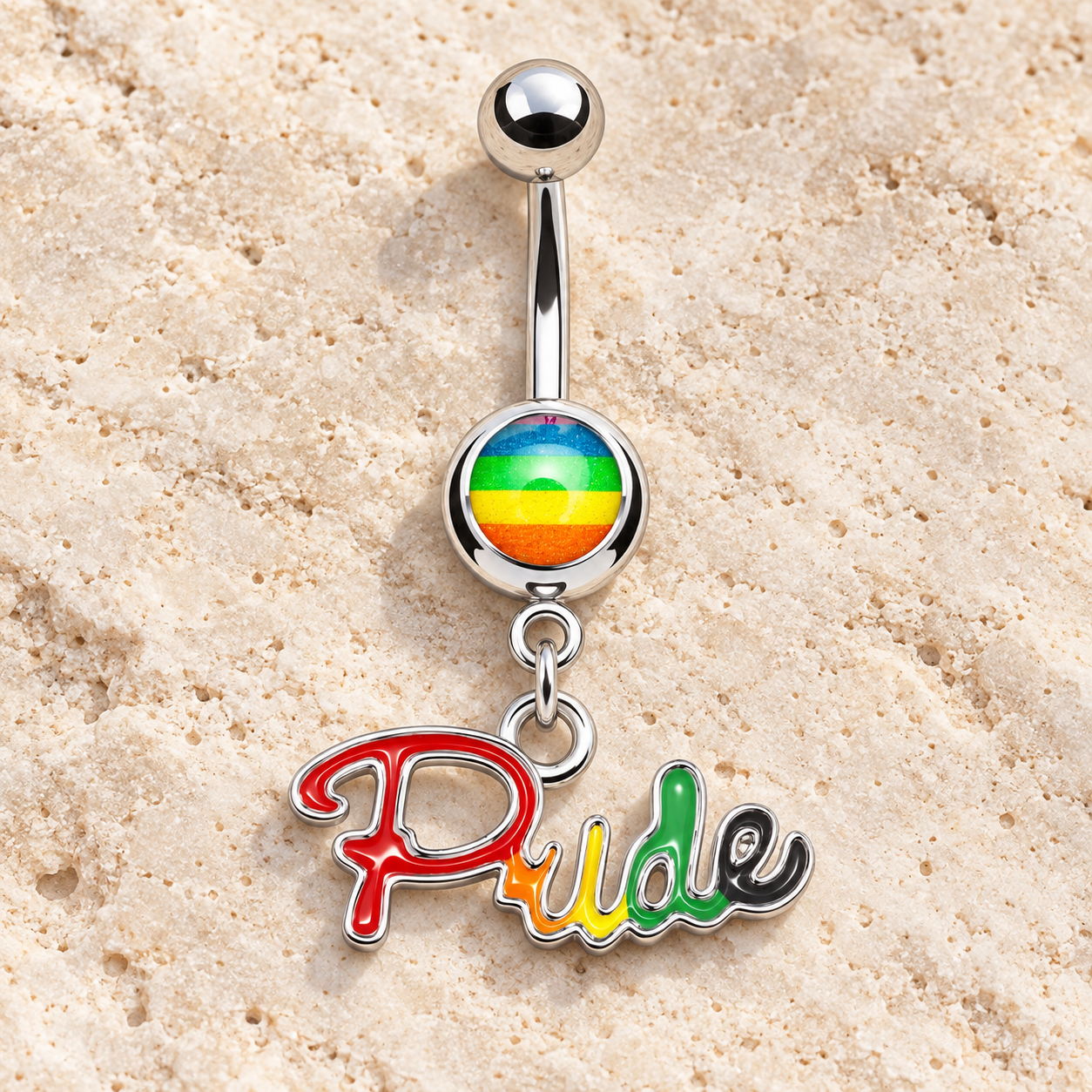 Pride Bauchnabelpiercing Regenbogen