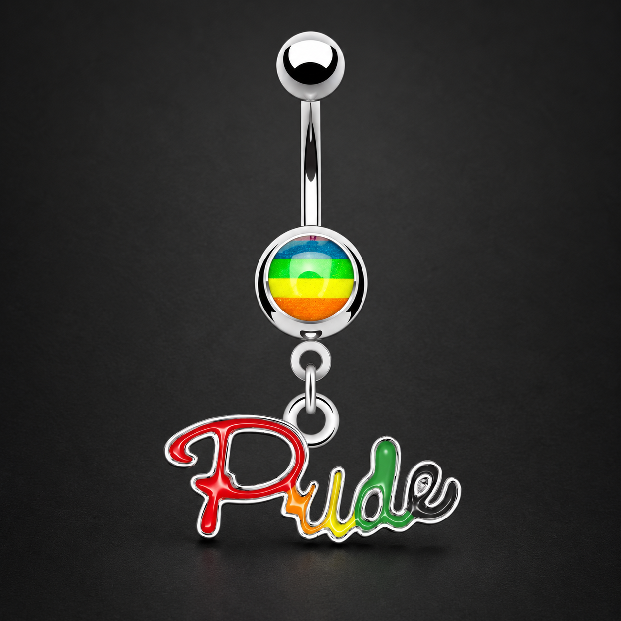 Pride Bauchnabelpiercing Regenbogen