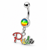 Pride Bauchnabelpiercing Regenbogen
