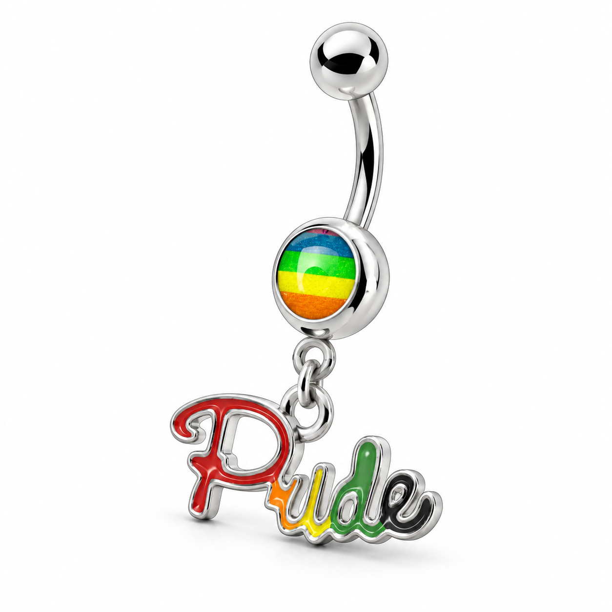 Pride Bauchnabelpiercing Regenbogen
