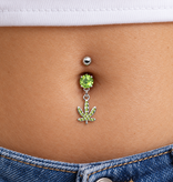 Bauchnabelpiercing Hanfblatt – Chirurgenstahl 316L