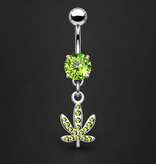 Bauchnabelpiercing Hanfblatt – Chirurgenstahl 316L