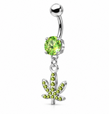 Bauchnabelpiercing Hanfblatt – Chirurgenstahl 316L