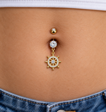 Bauchnabelpiercing Steuerrad – Chirurgenstahl 316L | Gold & Silber