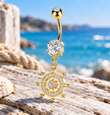 Bauchnabelpiercing Steuerrad – Chirurgenstahl 316L | Gold & Silber
