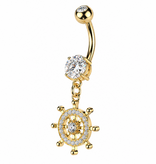 Bauchnabelpiercing Steuerrad – Chirurgenstahl 316L | Gold & Silber