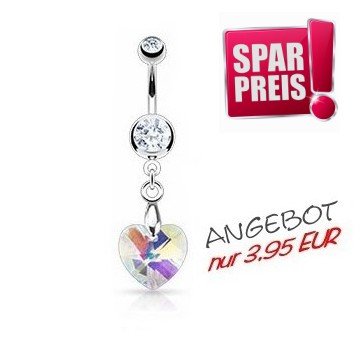 Herz Bauchnabelpiercing