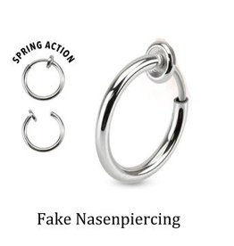 Fake Nasenpiercing Ring – Chirurgenstahl 316L | Silber | 10 mm | Für Nase, Septum & Lippe