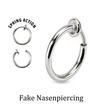 Fake Nasenpiercing Ring – Für Nase, Septum & Lippe