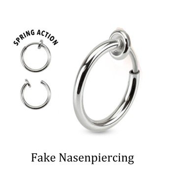Fake Nasenpiercing silber
