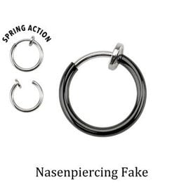 Fake Piercing schwarz