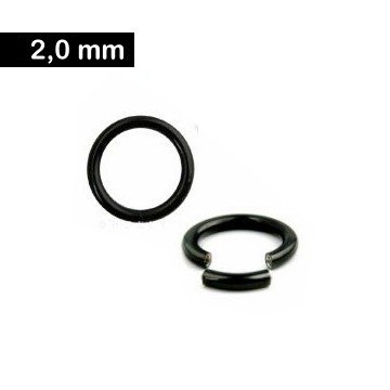 2 mm Segmentring - schwarz