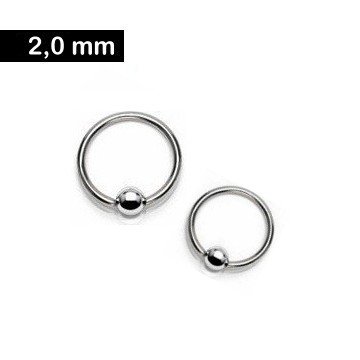 BCR Piercing Ring 2,0 mm - 4 Größen