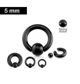 Piercing Ring 5mm - schwarz