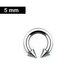 5 mm Hufeisenring mit Spitzen