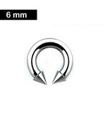 6 mm Piercingring mit Kegeln