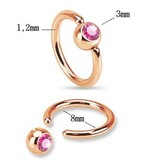 BCR-Ring 1,6 x10 mm mit pinken Stein