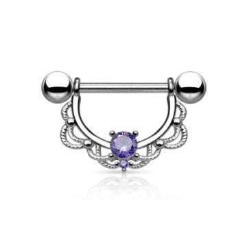 Nippelpiercing mit Zirkoniastein