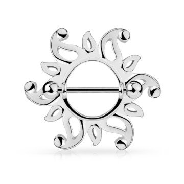 Brustpiercing Sonne