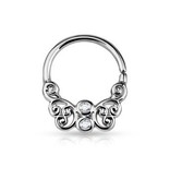 Septumpiercingring mit Kristallsteinchen