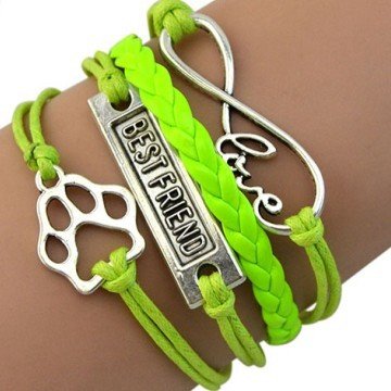 Damenarmband Infinity - Best Friend & Hundepfote