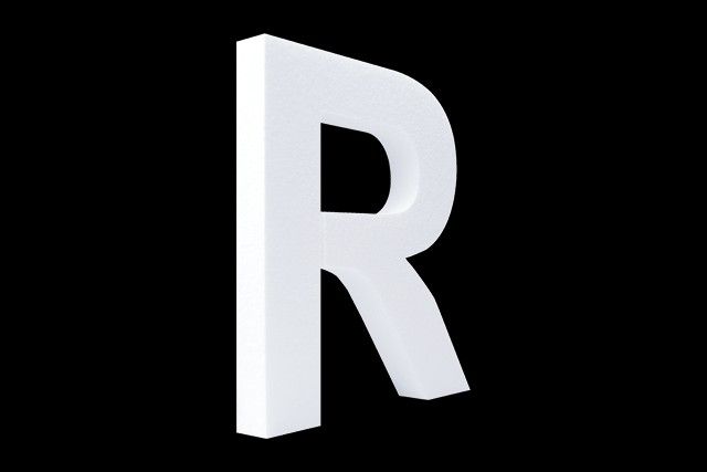 Blanco letter R