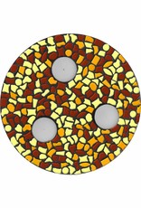 Waxinelichthouder Bruin-Oranje-Geel Mozaiek pakket PREMIUM