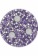 Waxinelichthouder Wit-Paars-Violet Mozaiek pakket PREMIUM