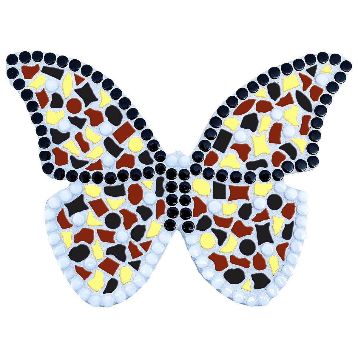 Mozaiek pakket Vlinder Geel-Zwart-Bruin
