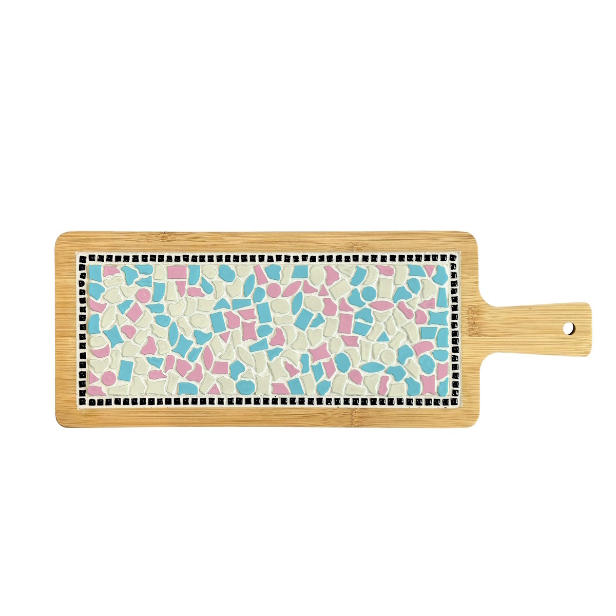 Borrelplank Z Lichtblauw-Creme-Roze ZG Mozaïek pakket