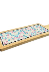 Borrelplank Z Lichtblauw-Creme-Roze ZG Mozaïek pakket