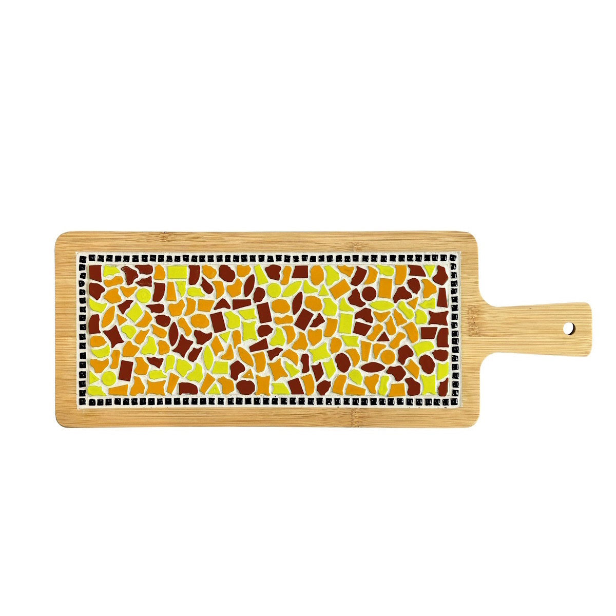 Borrelplank Z Bruin-Oranje-Geel ZG Mozaïek pakket