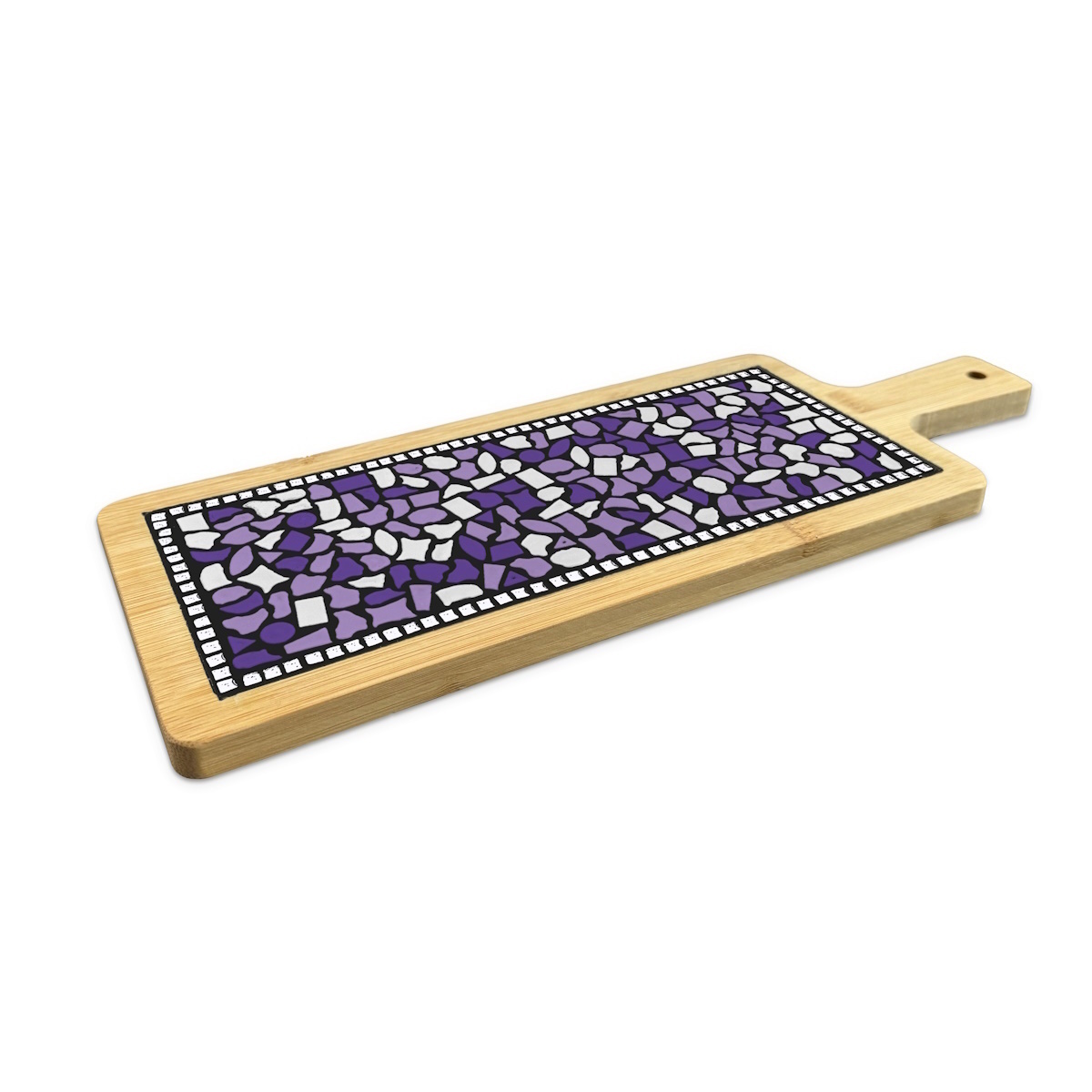 Borrelplank W Wit-Paars-Violet AC Mozaïek pakket