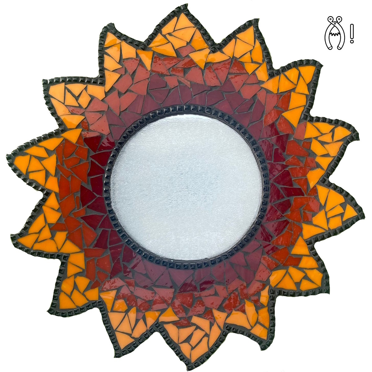 Mozaiek pakket Zon Spiegel Oranje-Rood