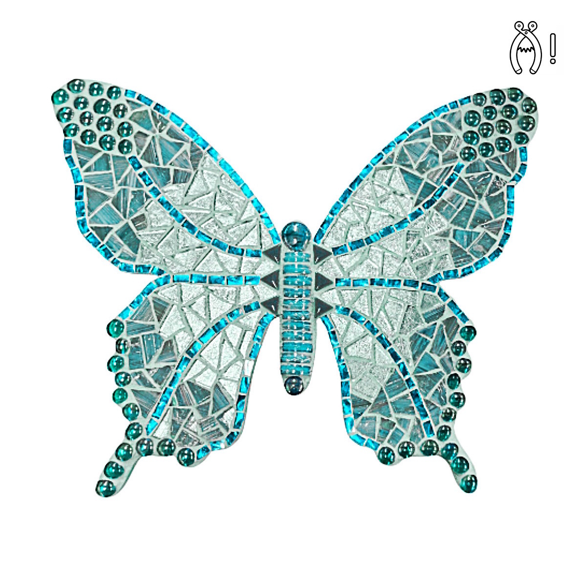 Mozaiekpakket Vlinder Withy Turquoise
