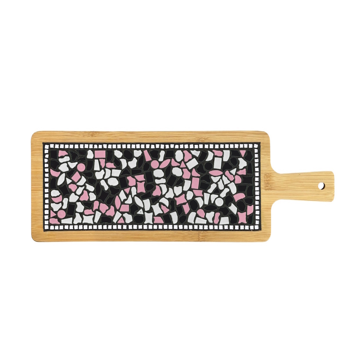 Borrelplank W Zwart-Wit-Roze AC Mozaïek pakket