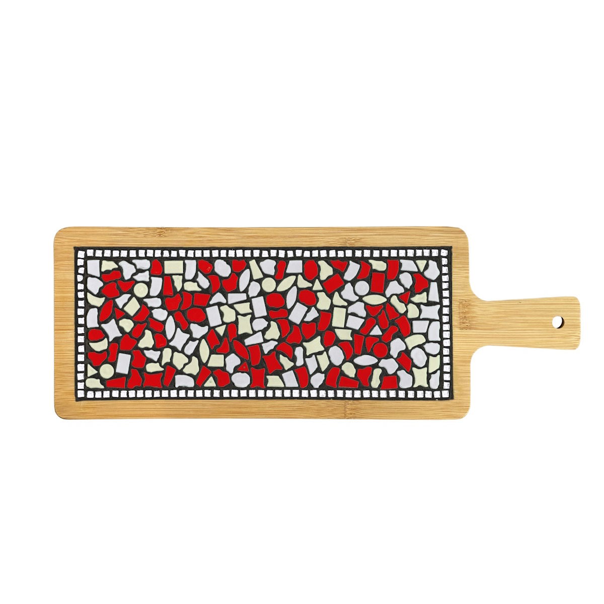 Borrelplank W Rood-Wit-Creme AC Mozaïek pakket
