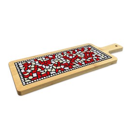 Borrelplank W Rood-Wit-Creme AC Mozaïek pakket