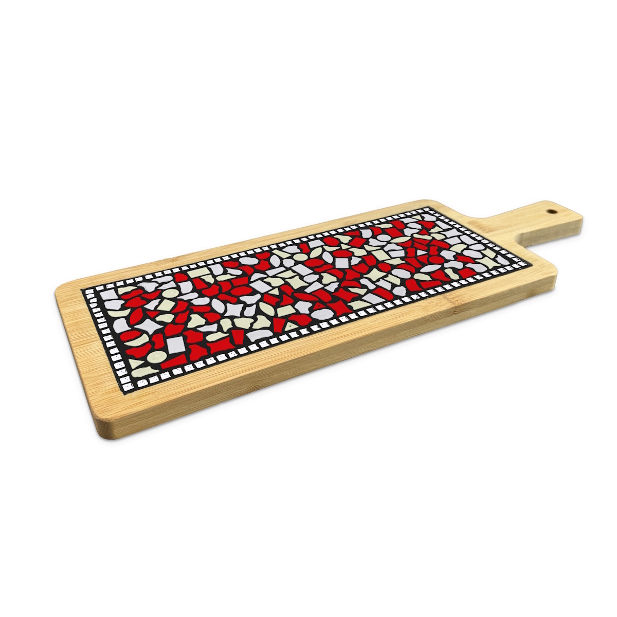 Borrelplank W Rood-Wit-Creme AC Mozaïek pakket