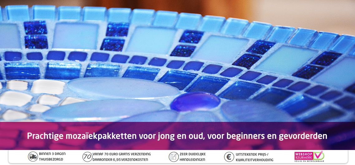 Complete mozaïekpakketten voor kinderen en volwassenen