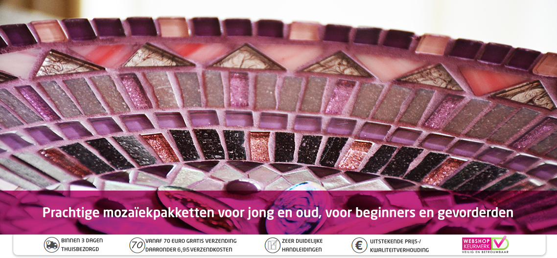 Complete mozaïekpakketten voor kinderen en volwassenen