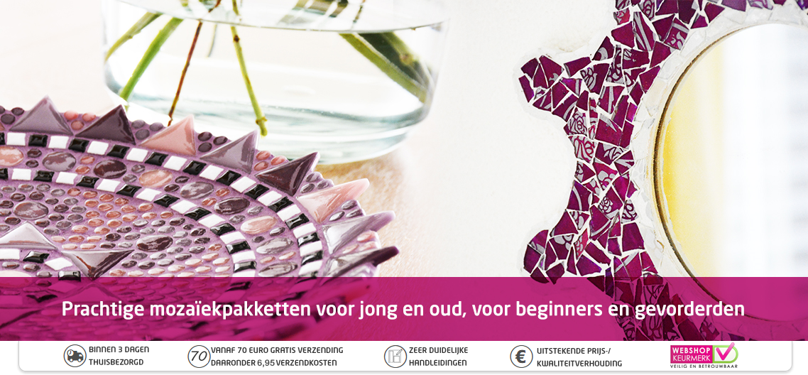 Complete mozaïekpakketten voor kinderen en volwassenen