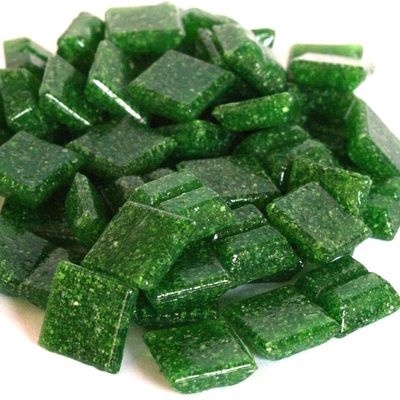 Glas-mozaieksteentjes 1x1 cm ca. 200 stuks Donkergroen