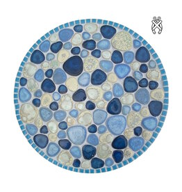 Mozaiek schaal Bubbles Blue Ocean