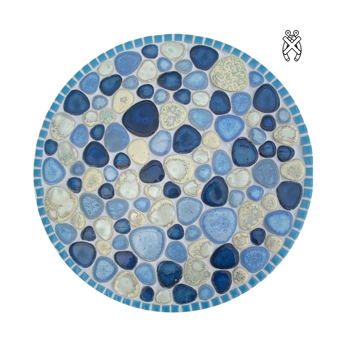 Mozaiek schaal Bubbles Blue Ocean