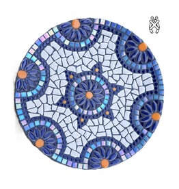 Mozaiek schaal Solutio Blauw/Wit